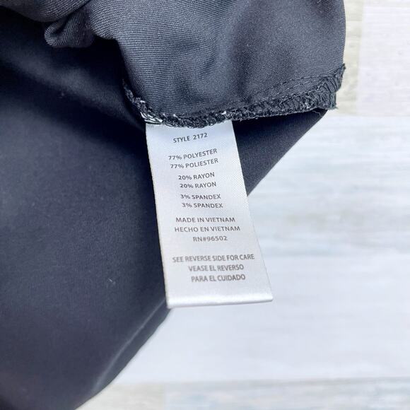 Healing Hands Purple Label Jordan Mock Wrap Scrub Top Black 2172 Womens XS - Picture 5 of 6